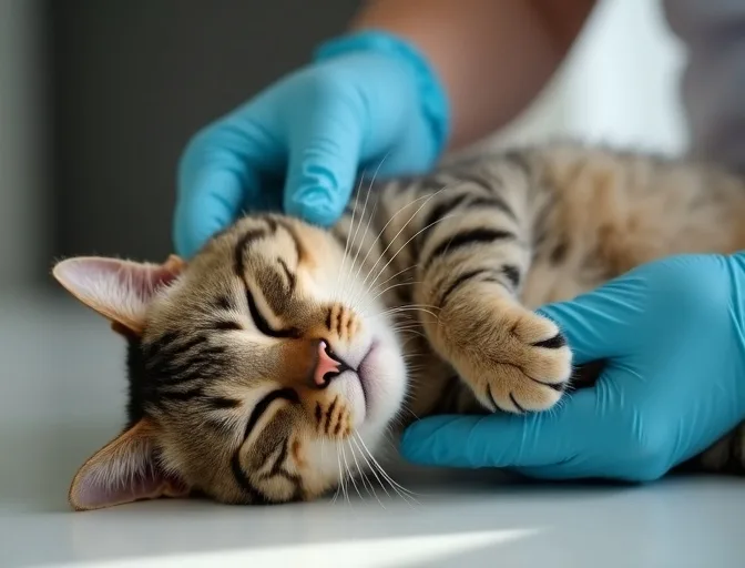 Specialist carefully handling a deceased cat with dignity in Point Lonsdale